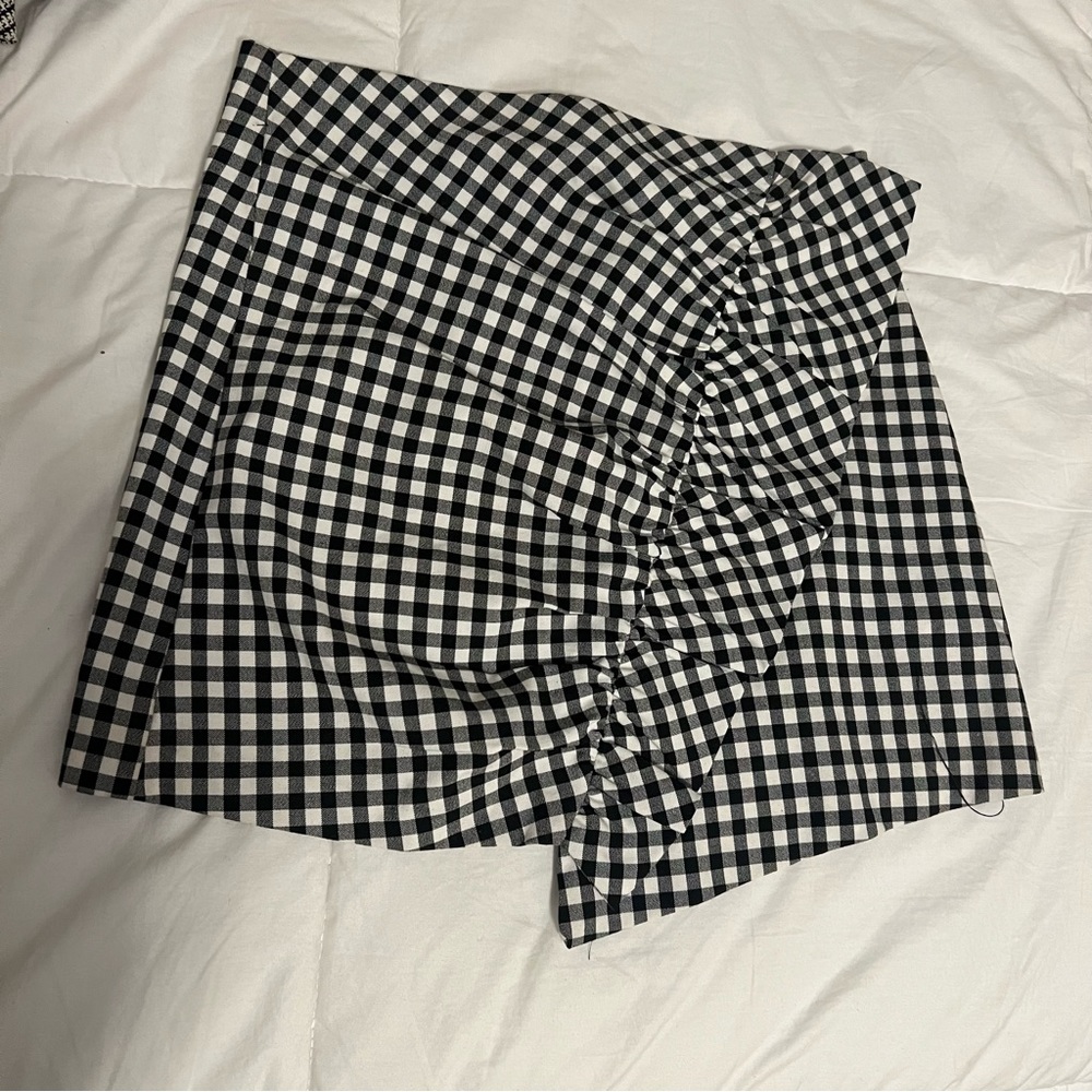 Zara checkered skirt